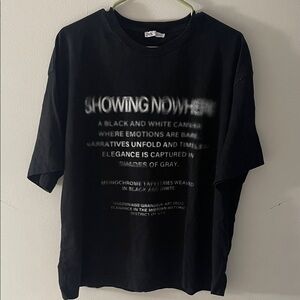 Zara Black and White Graphic Tee